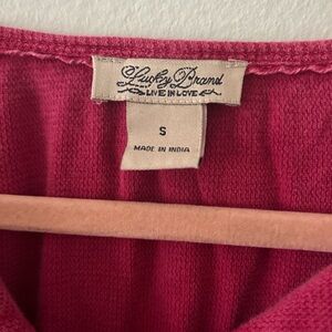 Lucky Brand Fuchsia Knit Top
